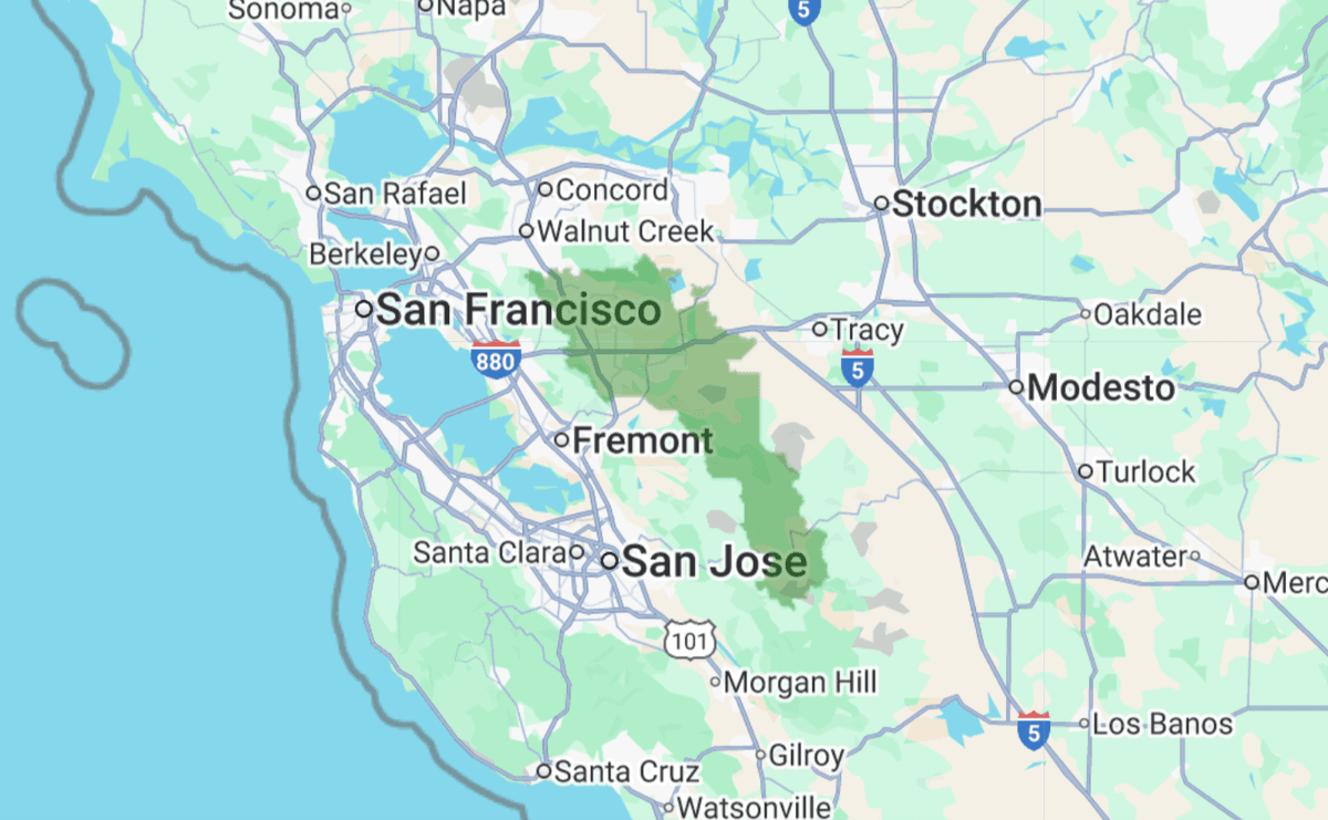 94568, 94566, 94588, 94582, 94583, 94506, 94526, 94550, 94551 targeting map showing coverage area