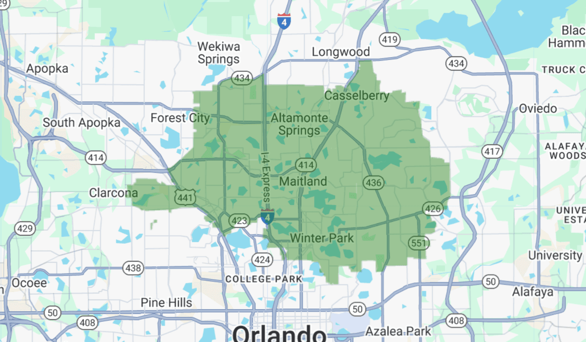 32789,32790,32792,32751,32794,32810,32701,32714,32716,32730,32751,32810 targeting map showing coverage area