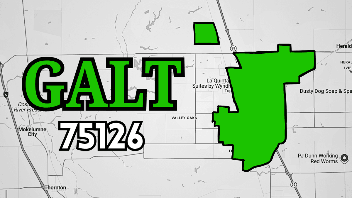 95632 targeting map showing coverage area
