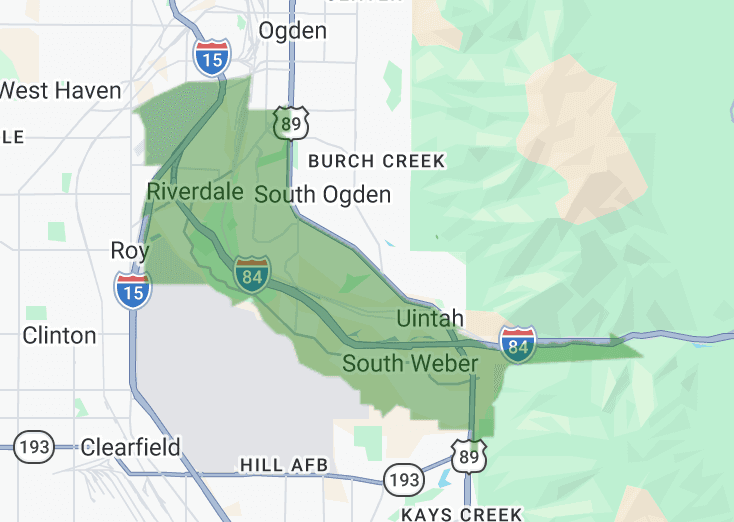 84405 targeting map showing coverage area