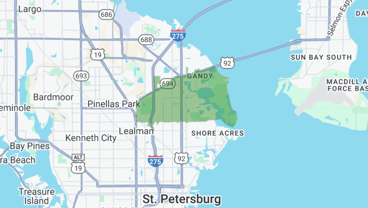 33702 targeting map showing coverage area