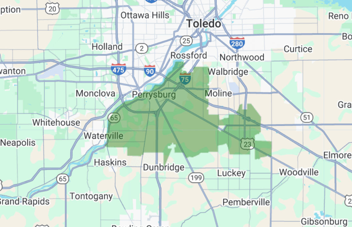 43551 targeting map showing coverage area