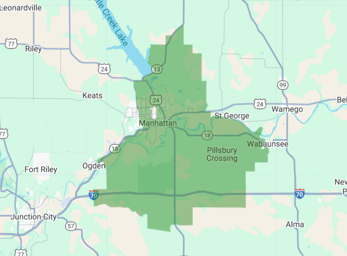 66502 targeting map showing coverage area