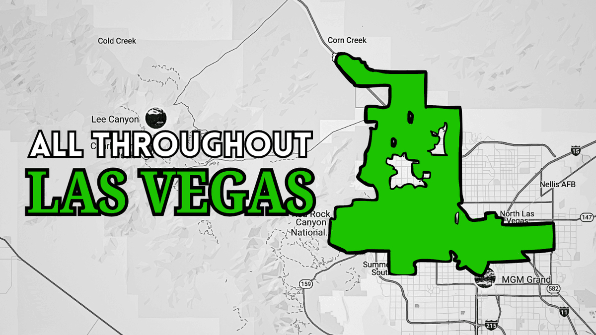 89135, 89138, 89117, 89145, 89178, 89129, 89149, 89166, 89052, 89012, 89044, 89183 targeting map showing coverage area