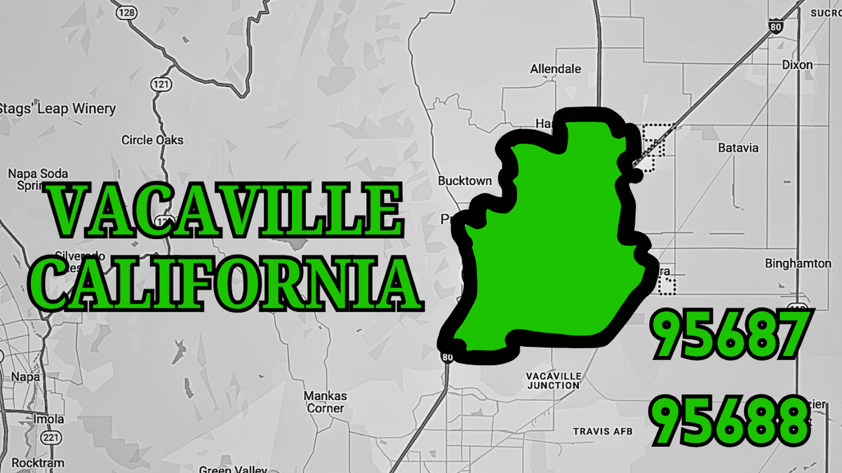 95687, 95688 targeting map showing coverage area