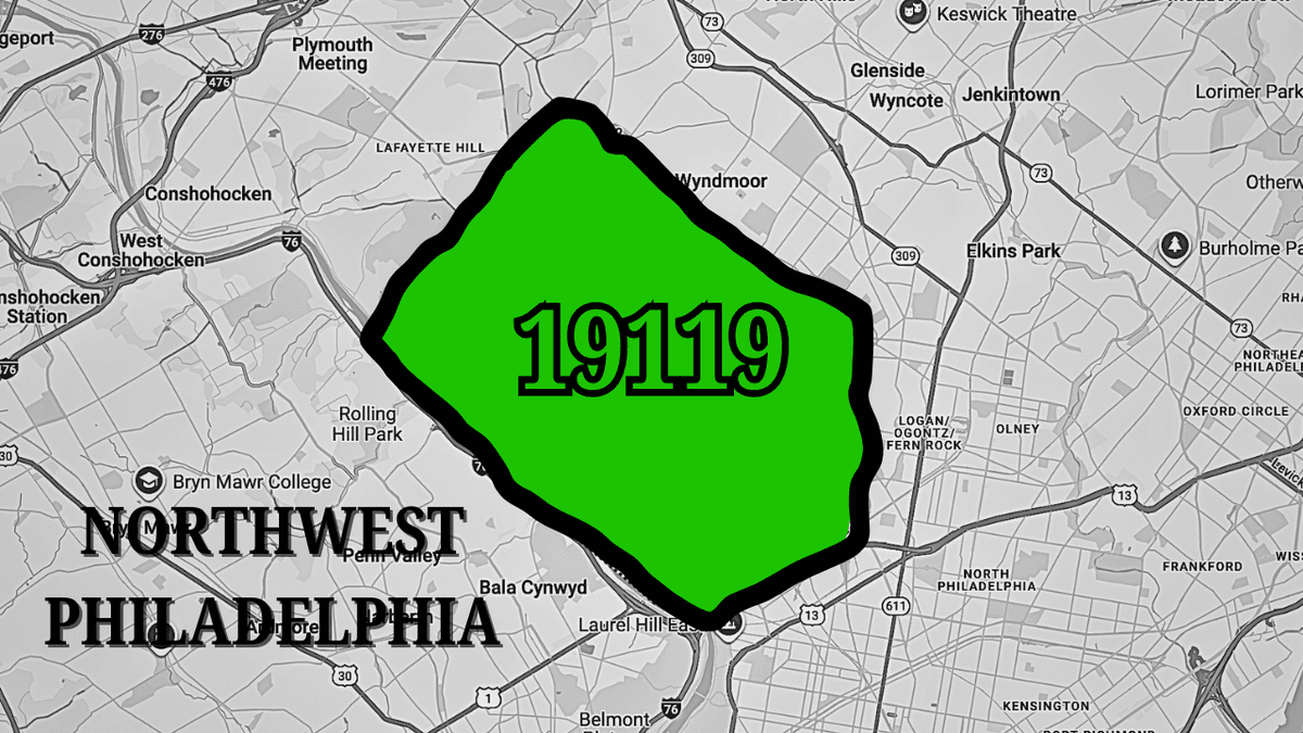 19119 targeting map showing coverage area